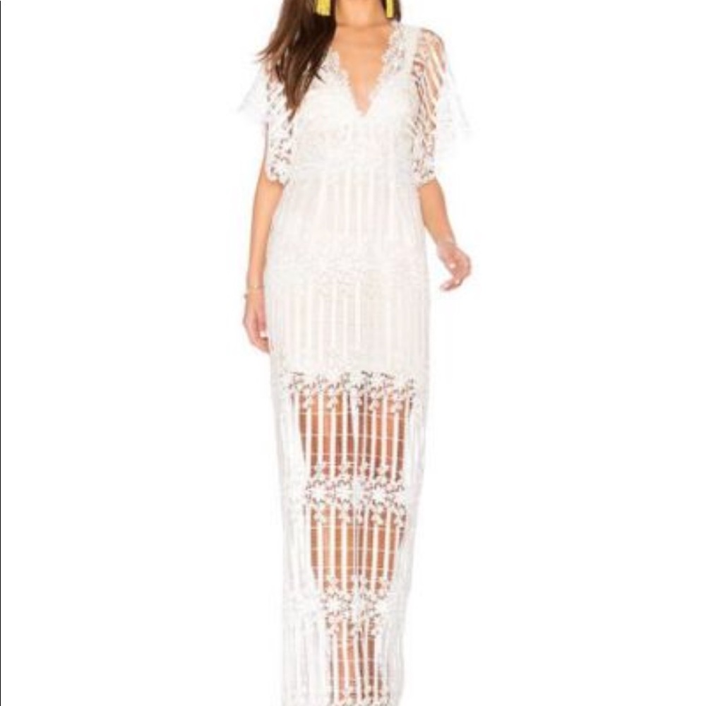 Free People Night Whispers Lace Maxi Dress